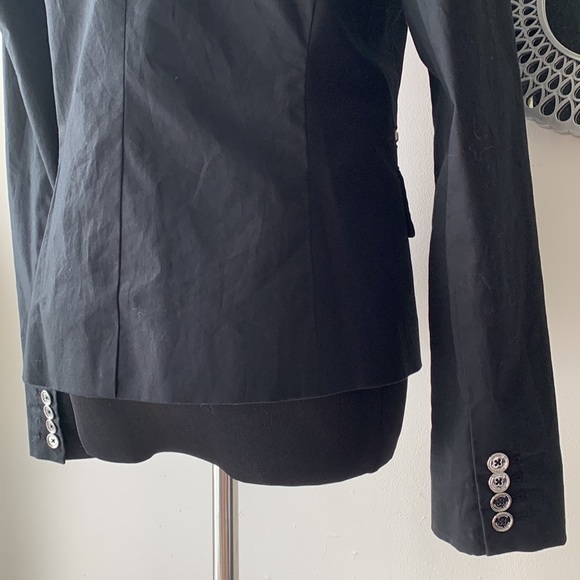 EUC Michael Kors Womens size 8 blazer business casual silver black button jacket - Picture 5 of 10